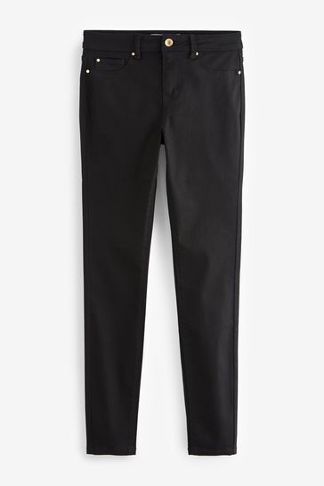 Buy Black Power Stretch Denim Leggings from Next Bahrain
