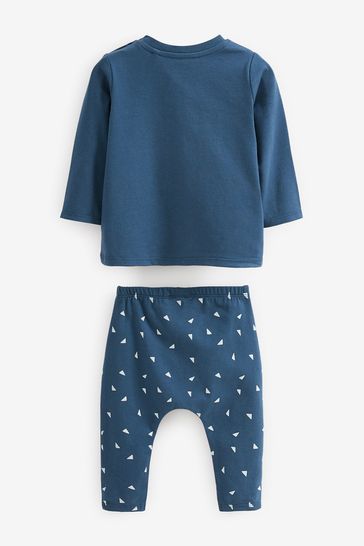 Blue dinosaur Baby T Shirts And Leggings Set 6 Pack