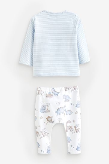 Buy Blue Dinosaur Baby Top and Leggings 2 Piece Set from Next Bahrain
