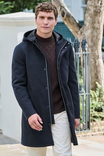 Blue hooded coat hotsell
