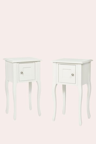 White bedside deals table 70cm height