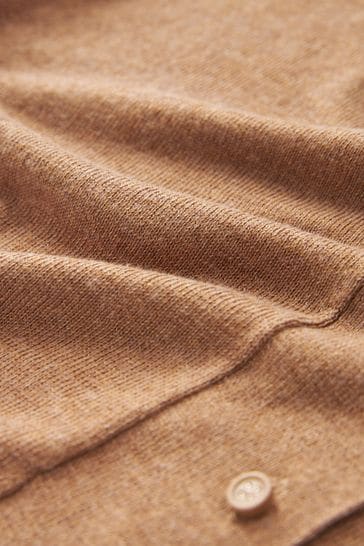 Brown button top
