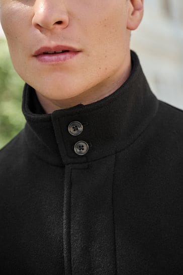 Mens slim fit funnel new arrivals neck coat