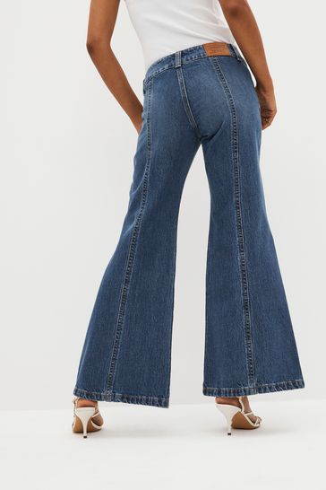 Levi s Mid Blue Denim Noughties Big Bell Jeans