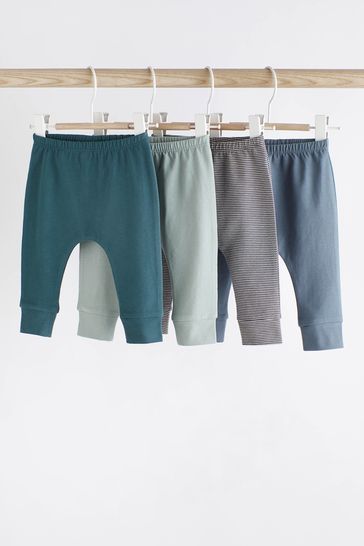 Buy Teal Blue Baby Leggings 4 Pack (0mths-2yrs) from Next Canada