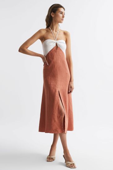 Reiss rust dress outlet