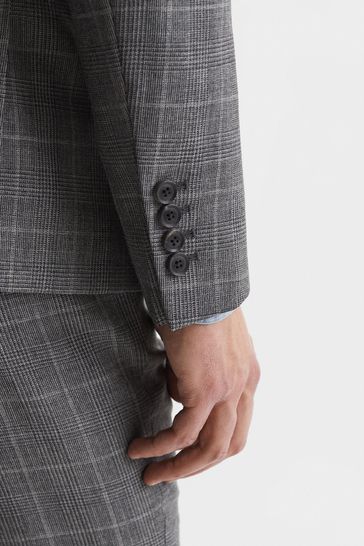 Grey check blazer store