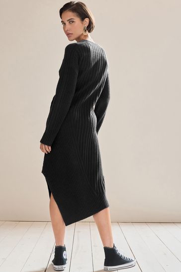 Midi black online jumper dress