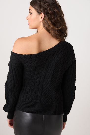 Black one hot sale shoulder jumper