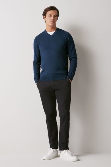 Blue v neck best sale sweater