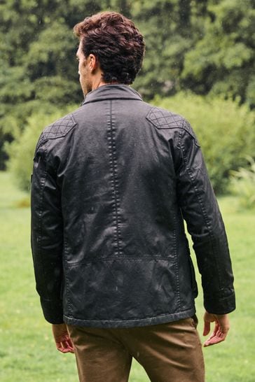 Buy Black Coated Biker Jacket from Next Ireland