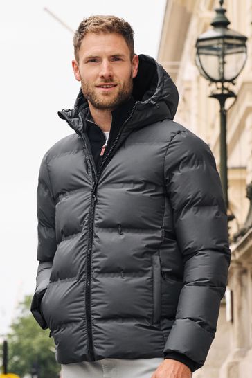 Buy Slate Grey Hooded Shower Resistant Puffer Coat from Next Ireland