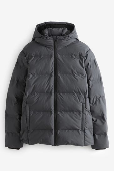 Down hooded puffer best sale jacket