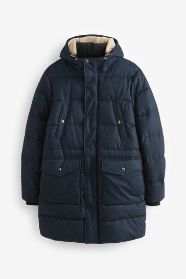 Navy longline 2024 padded coat