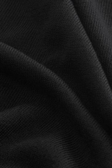 Plain black crew neck jumper outlet
