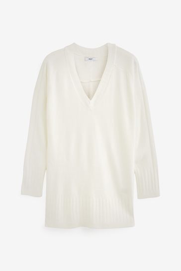 White new arrivals longline jumper