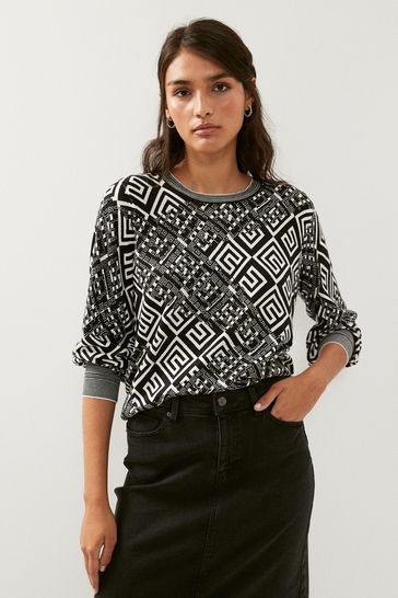 Geo print jumper store