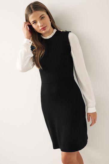 Black pinafore on sale