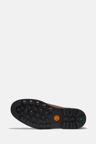Brown timberlands with white sole hot sale