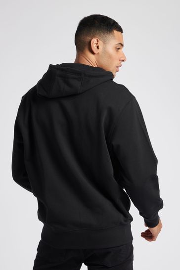 Buy Jack Wills Black Graphic Pinebrook Zip Through Hoodie from