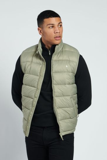 Jack Wills Kershaw Black Quilted Gilet