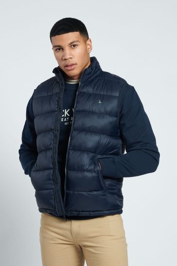 Jack Wills Kershaw Black Quilted Gilet