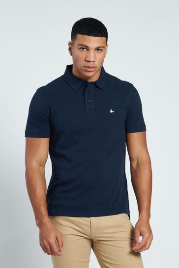 Buy Jack Wills Dark Blue Aldgrove Pique Polo Shirt from Next