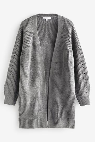 Grey edge to edge cardigan store