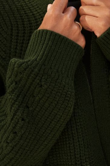 Khaki outlet longline cardigan