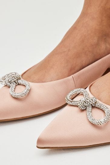 Bow slingback flats top