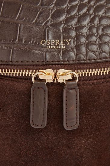 Osprey London Brown The Rhoda Leather Suede Backpack