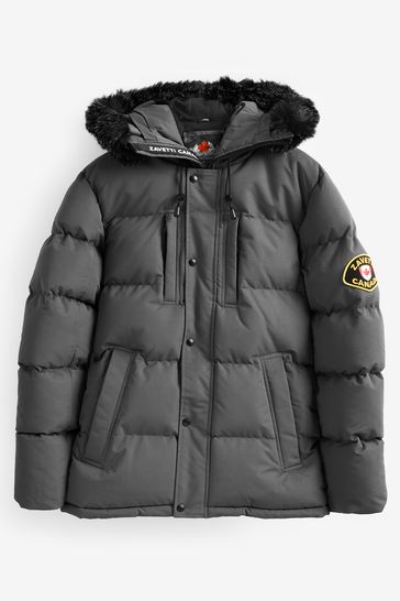 Zavetti canada coat grey top
