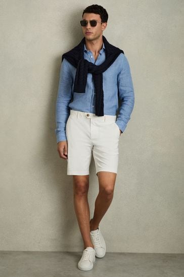 White chino shorts best sale mens