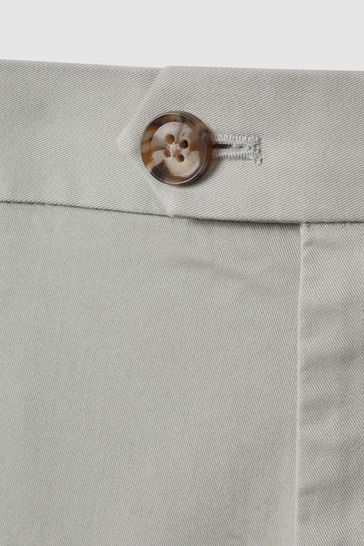 Buy Reiss Soft Sage Wicket Modern Fit Cotton Blend Chino Shorts