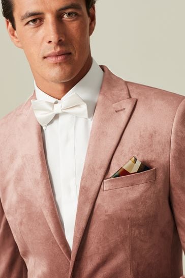 Buy Pink Slim Velvet Blazer from Next Ireland
