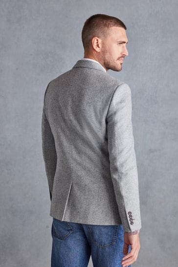 Mens light best sale grey wool blazer