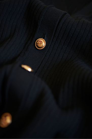 Sweater with shop gold buttons