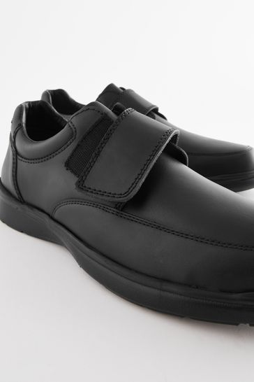 Buy Black Wide Fit Leather Easy Fasten Shoes from Next USA