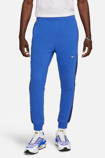 Nike Blue Sportswear Fleece Colourblock Joggers