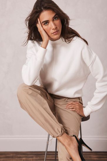 Mint Velvet White Seam Detail Sweatshirt
