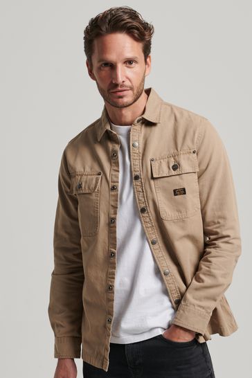 Superdry Brown Canvas Overshirt