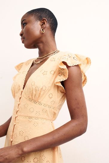 Peach pie discount midi dress