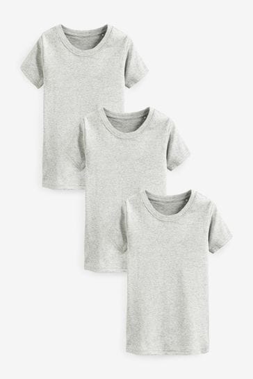 Grey Short Sleeve Vest 3 Pack (1.5-16yrs)