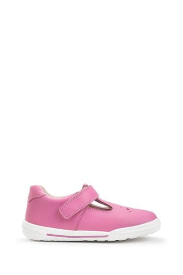 Start Rite Pink Playground Pink Leather T-Bar Shoes
