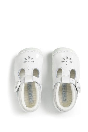 White patent clearance t bar shoes
