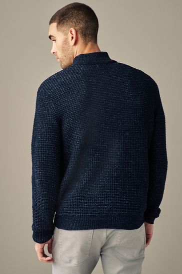 Mens chenille half zip jumper new arrivals