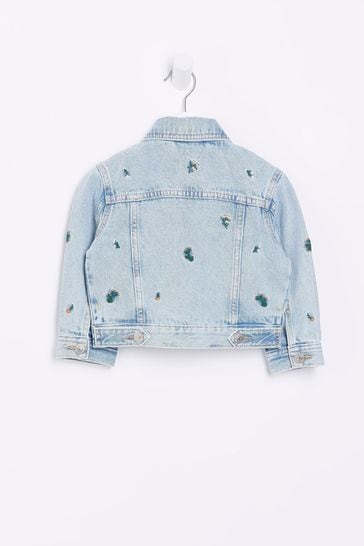 River island top girls denim jacket