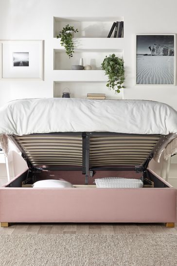 Catherine Lansfield Pink Utopia Wing Ottoman Bed