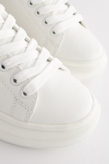 White thick sale sole trainers