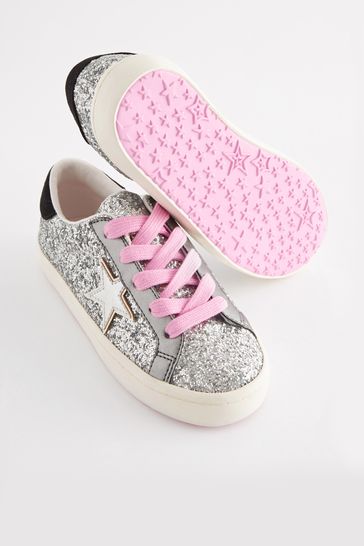 Syfa pink deals lace up trainers